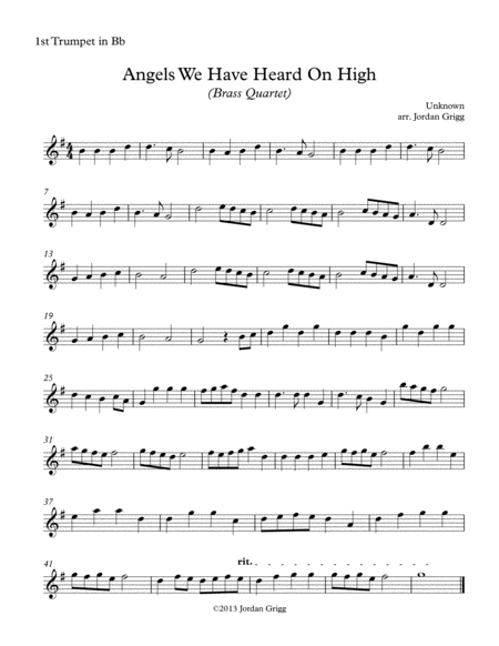 Angels We Have Heard On High (Brass Quartet) image number null