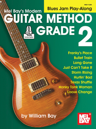 Book cover for Modern Guitar Method Grade 2, Blues Jam Play-Along