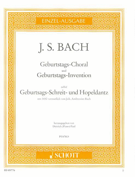 Bach Js Geburtstags-choral S.pft