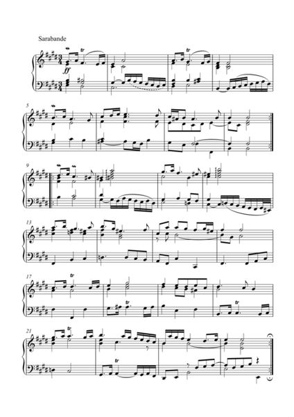French Suite No. 6 in E Major, BWV 817