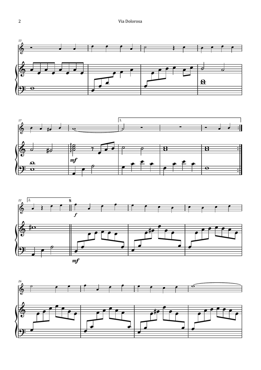 Via Dolorosa Chamber Music scores gallery preview page 2