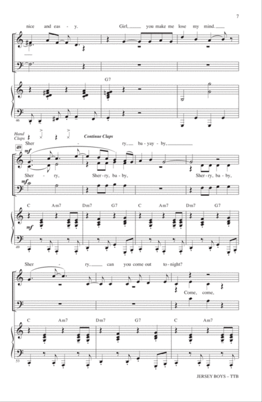 Jersey Boys Medley Jersey Boys Medley TTBB scores gallery preview page 6