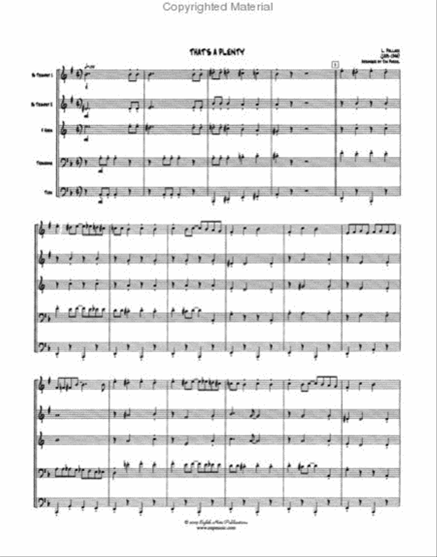 That's a Plenty Brass Quintet scores gallery preview page 2