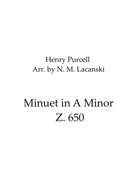 Minuet in A Minor Z. 650 image number null