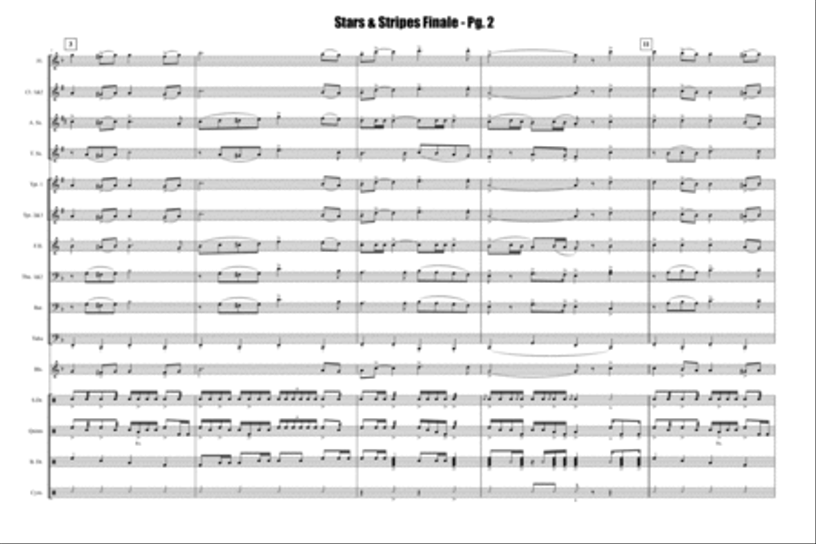 Stars and Stripes Finale Stars and Stripes Finale Marching Band scores gallery preview page 3