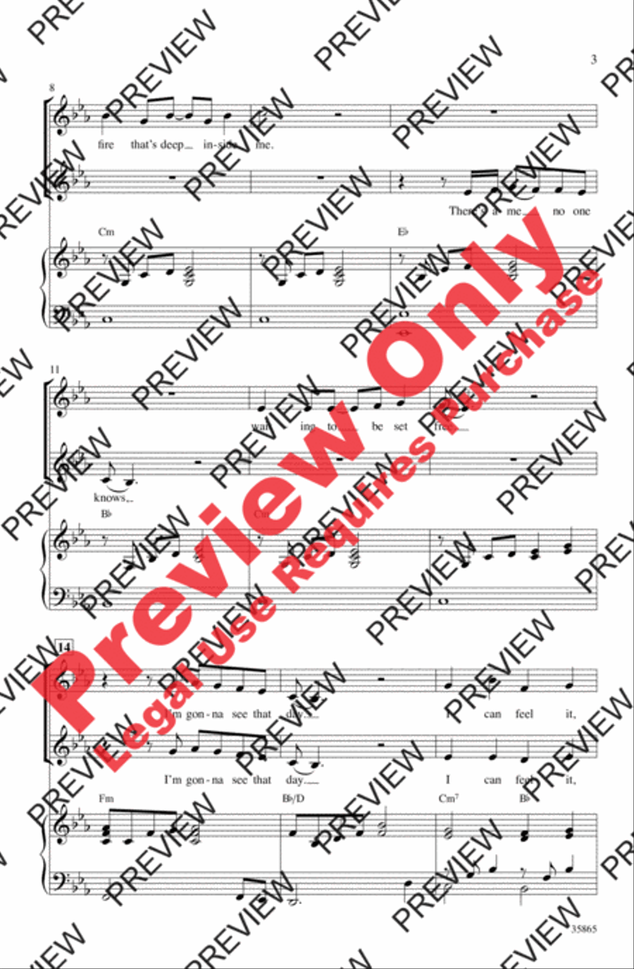 Born to Be Somebody (from Never Say Never) 2-Part scores gallery preview page 3