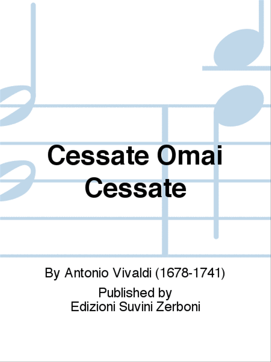 Cessate Omai Cessate Contralto Voice scores gallery preview page 1