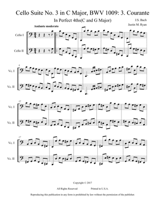 Cello Suite No. 3, BWV 1009: 3. Courante