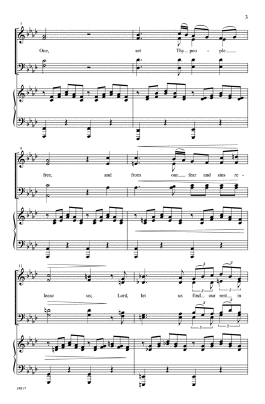 Come, Blessed Promised One 4-Part scores gallery preview page 3