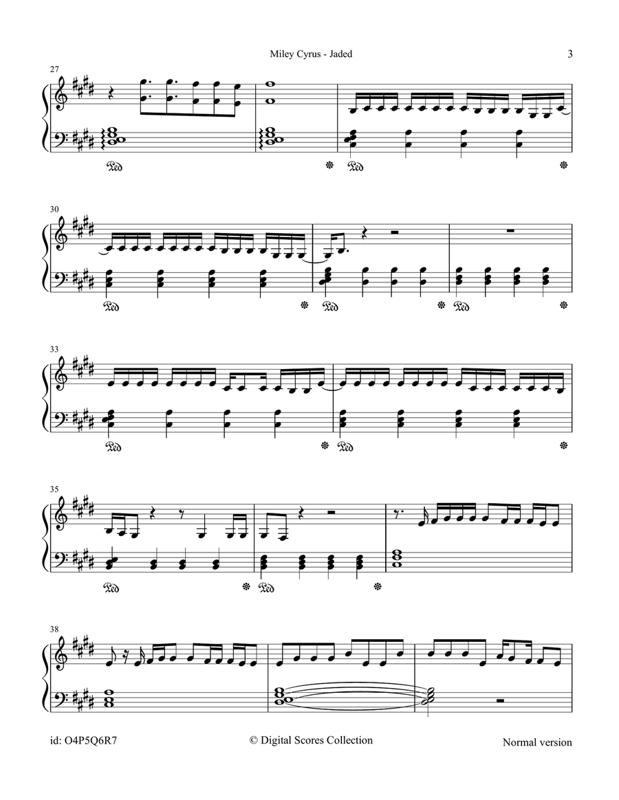 Jaded Piano Solo scores gallery preview page 3