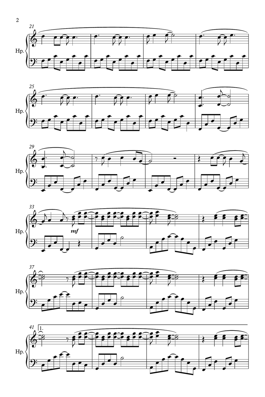 Time After Time Harp scores gallery preview page 2