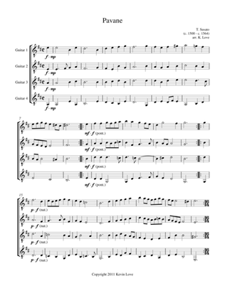 Susato "Suite" (Guitar Quartet) - Score and Parts