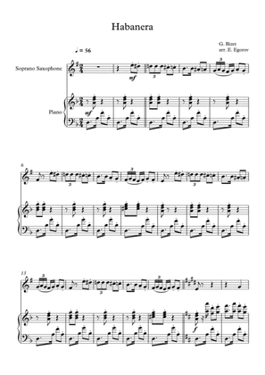 Habanera, Georges Bizet, For Soprano Saxophone & Piano