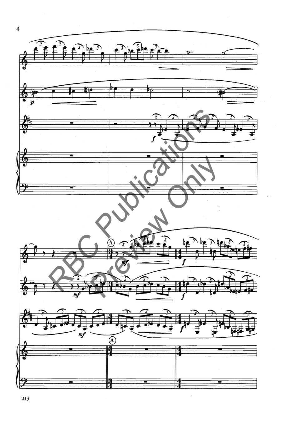 Mulholland Suite 2 Flutes/Clarinet Clarinet scores gallery preview page 5