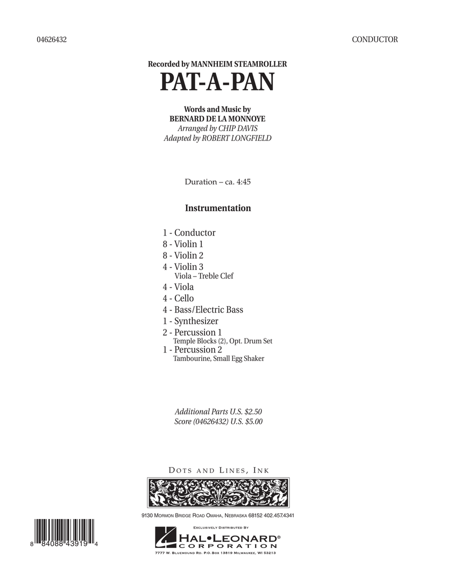 Pat-A-Pan - Full Score Orchestra scores gallery preview page 1