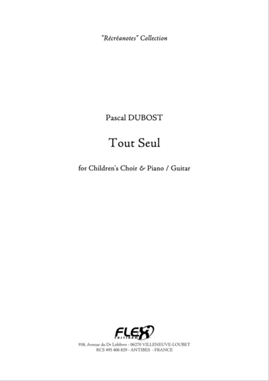 Tout Seul Children's Choir scores gallery preview page 1