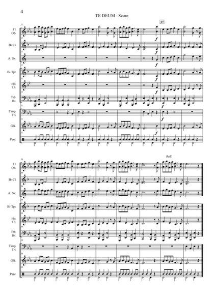 Te Deum by Charpentier for beginning band - Score & Parts image number null