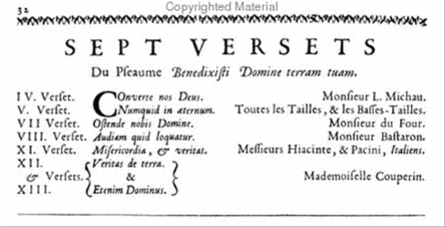 Seven versets of the motet composed by order of the King Flute scores gallery preview page 2