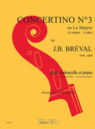 Book cover for Concertino No. 3 en La maj.