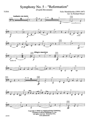 Symphony No. 5 "Reformation" (4th Movement): Tuba
