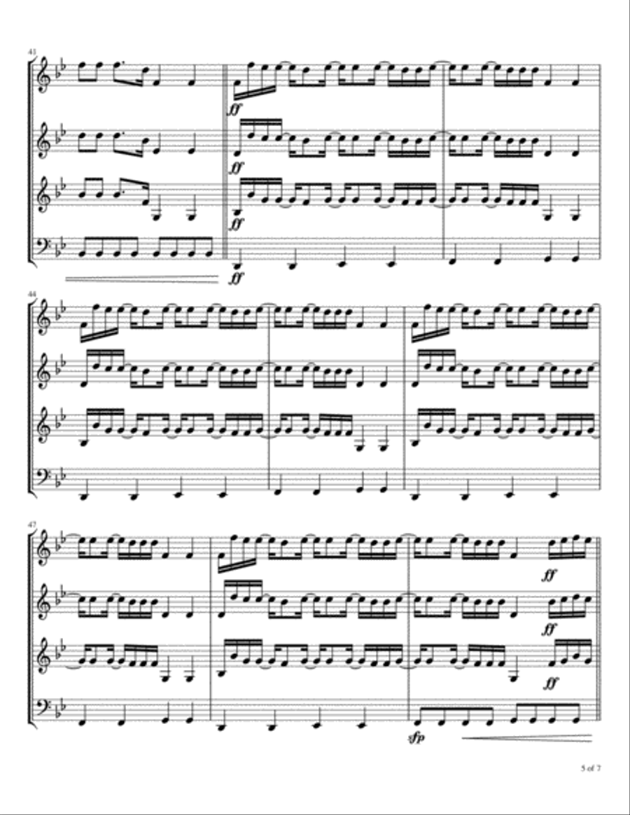 Surrounded (fight My Battles) Woodwind Quartet scores gallery preview page 6