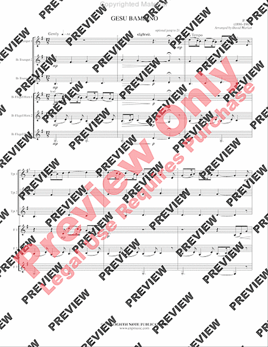 Gesu Bambino Small Ensemble scores gallery preview page 3