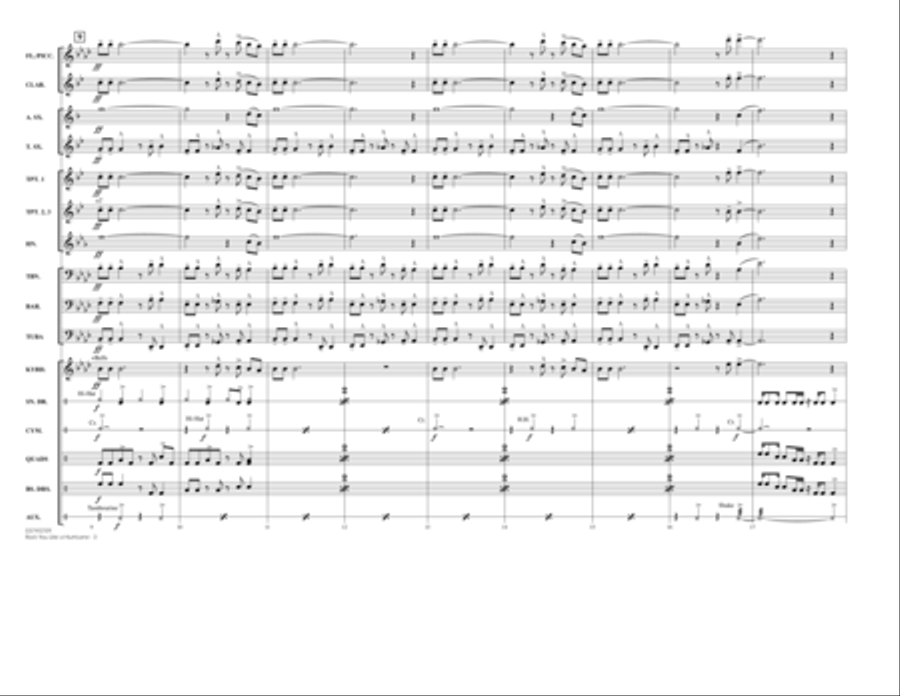 Rock You Like a Hurricane - Conductor Score (Full Score) Marching Band scores gallery preview page 3