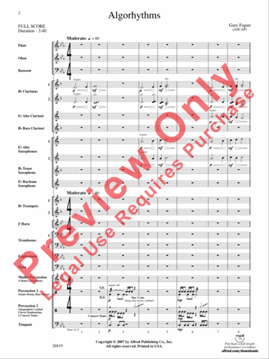 Algorhythms Concert Band scores gallery preview page 3