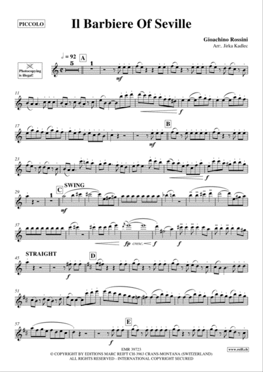 Il Barbiere Of Seville Piccolo scores gallery preview page 2