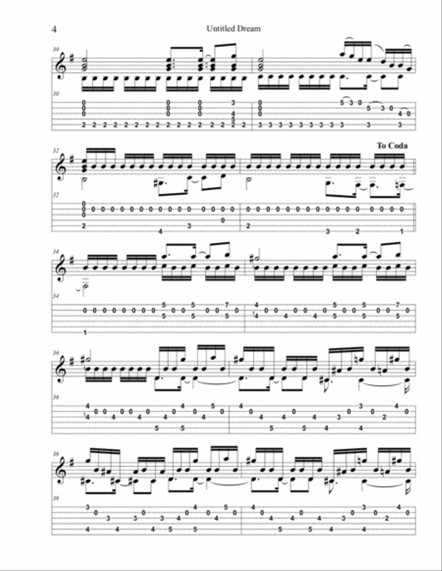 the Awakening Guitar Tablature scores gallery preview page 4