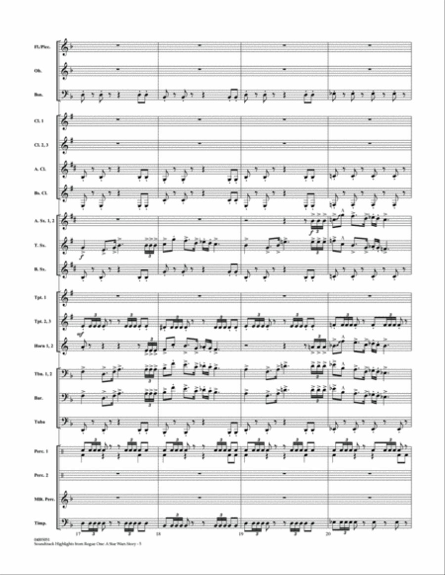 Rogue One: A Star Wars Story - Conductor Score (Full Score) Concert Band scores gallery preview page 5