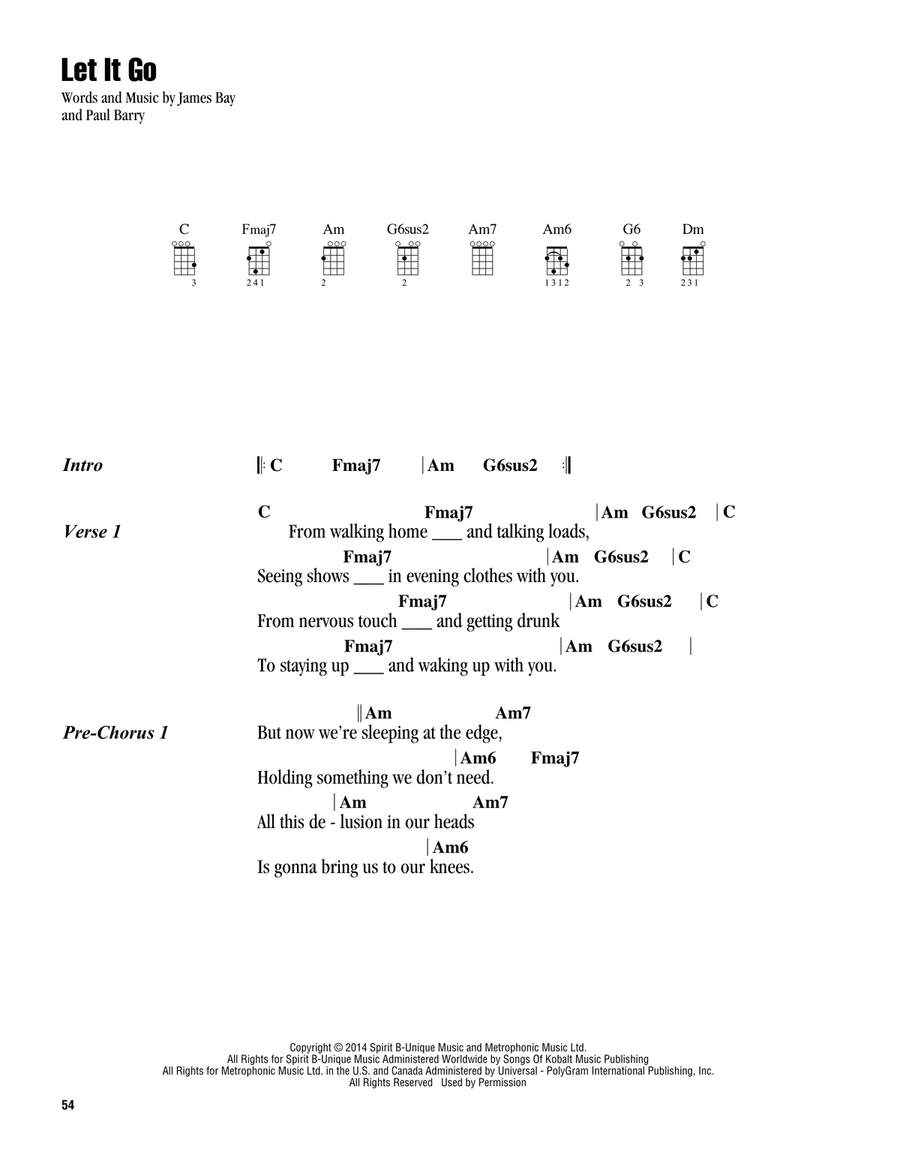 Let It Go Ukulele scores gallery preview page 1