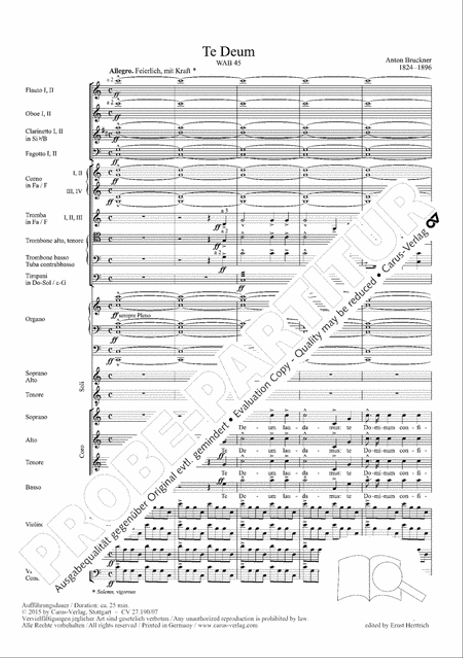 Te Deum Te Deum 4-Part scores gallery preview page 9