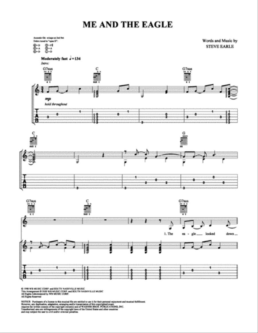 Me and The Eagle Electric Guitar scores gallery preview page 1