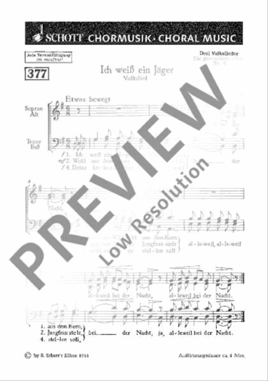 Drei Volkslieder A Cappella scores gallery preview page 2