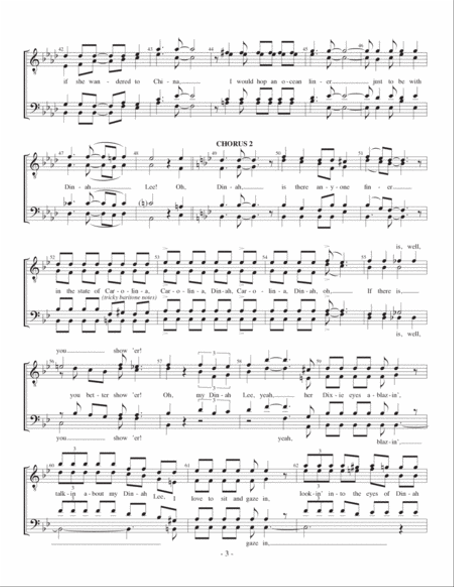 Dinah Dinah TTBB scores gallery preview page 3