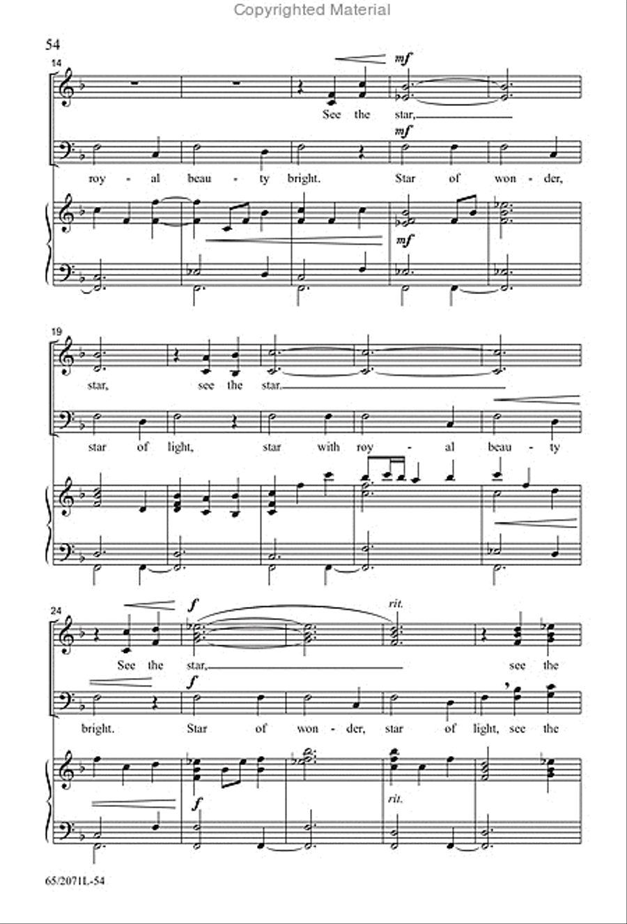 One Silent Night - SATB Score with Performance CD 4-Part scores gallery preview page 20