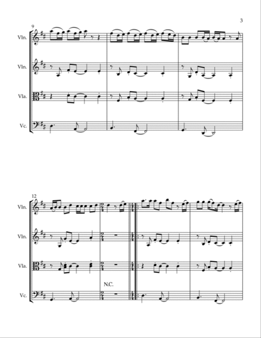 Memories String Quartet scores gallery preview page 5