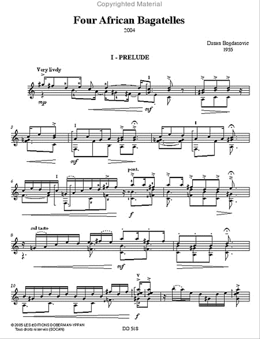 Four African Bagatelles Four African Bagatelles Classical Guitar scores gallery preview page 2