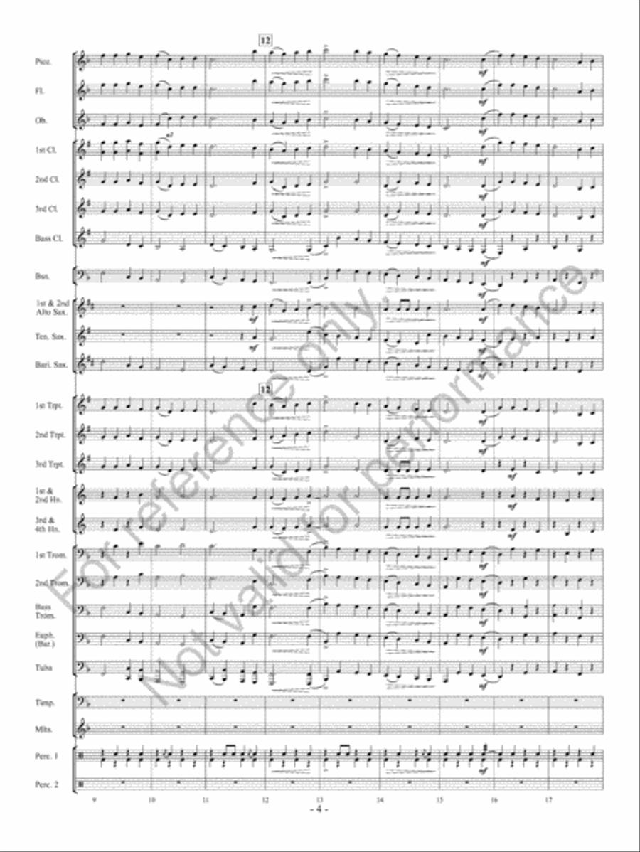Yorkshire Folk Song Suite Concert Band scores gallery preview page 5