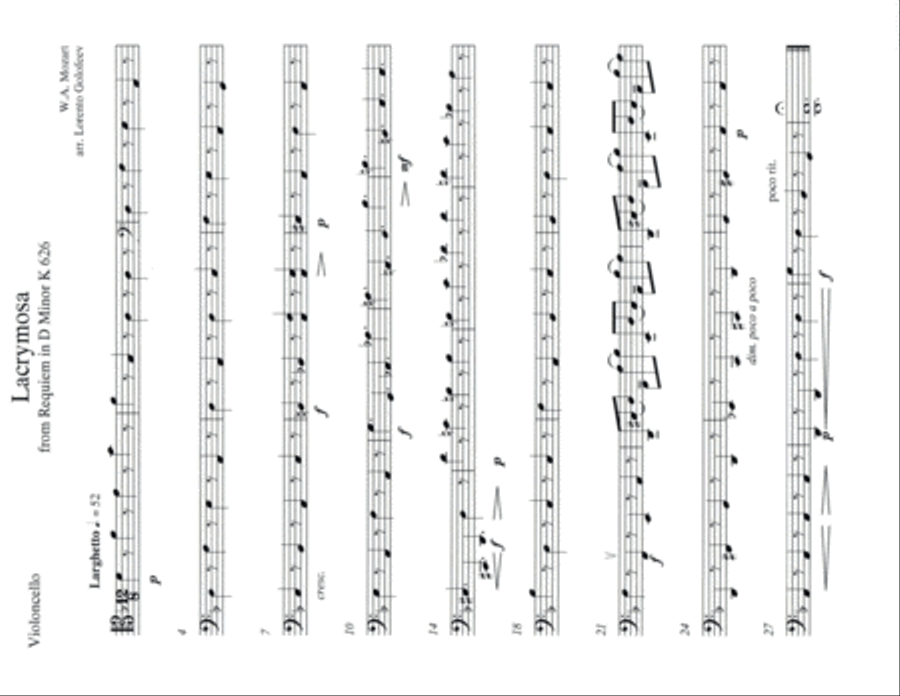 Lacrymosa String Quartet scores gallery preview page 4