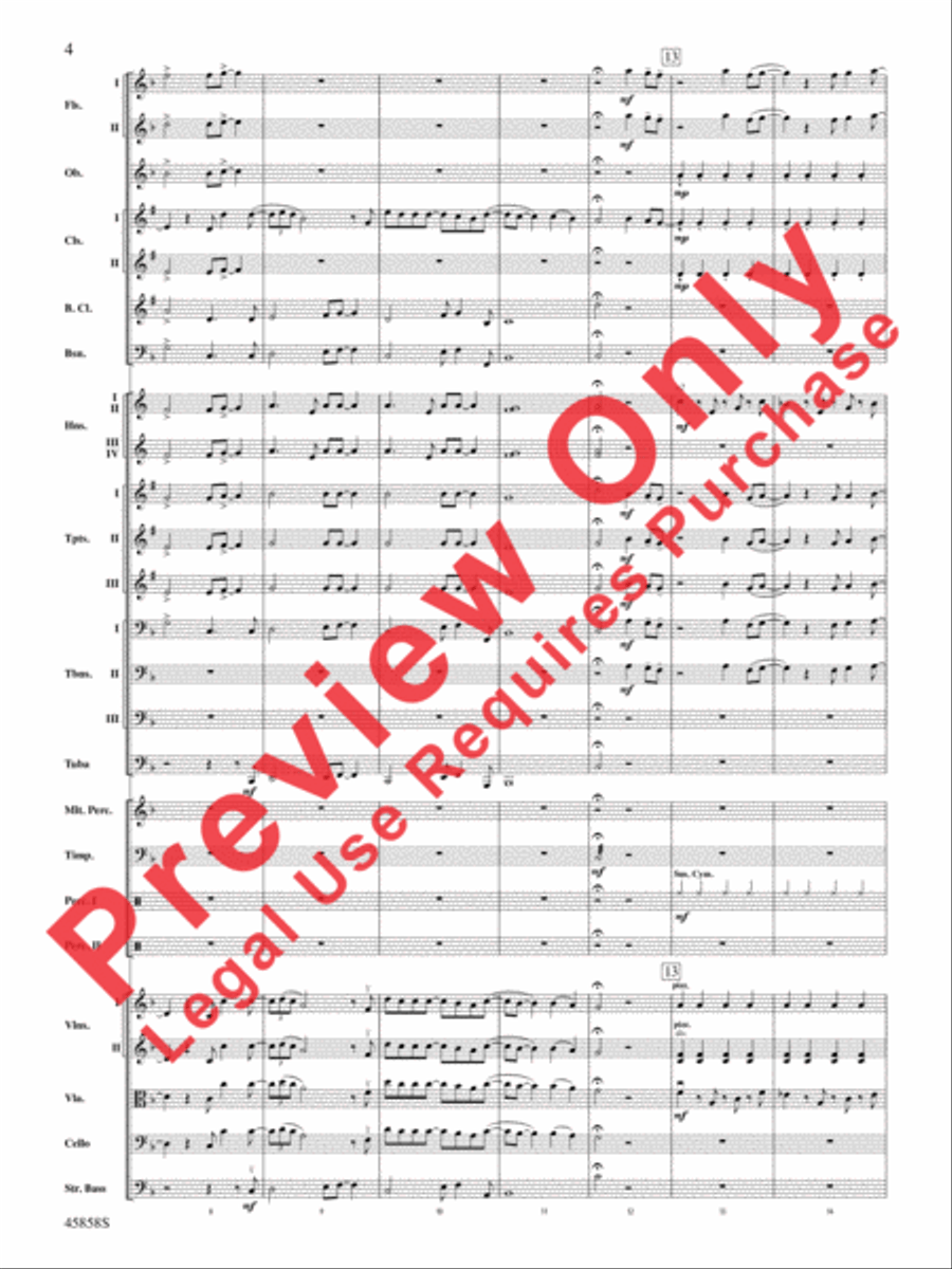 Hamilton, Suite from the Broadway Musical Full Orchestra scores gallery preview page 3