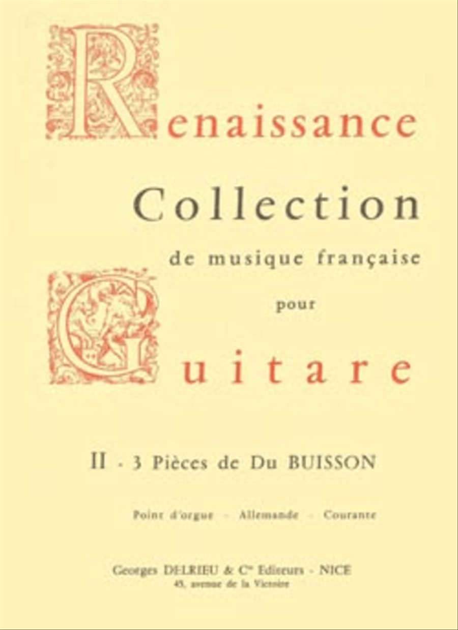 Pieces (3) Point D'Orgue, Allemande Et Courante Acoustic Guitar scores gallery preview page 1