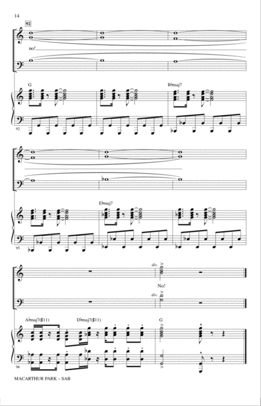 MacArthur Park (arr. Mark Brymer) 3-Part scores gallery preview page 13