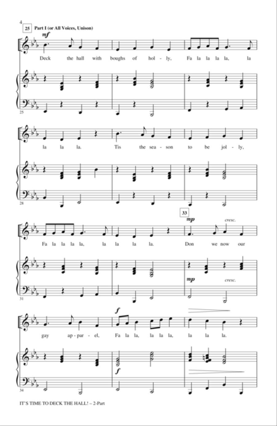 It's Time To Deck The Hall! 2-Part scores gallery preview page 3