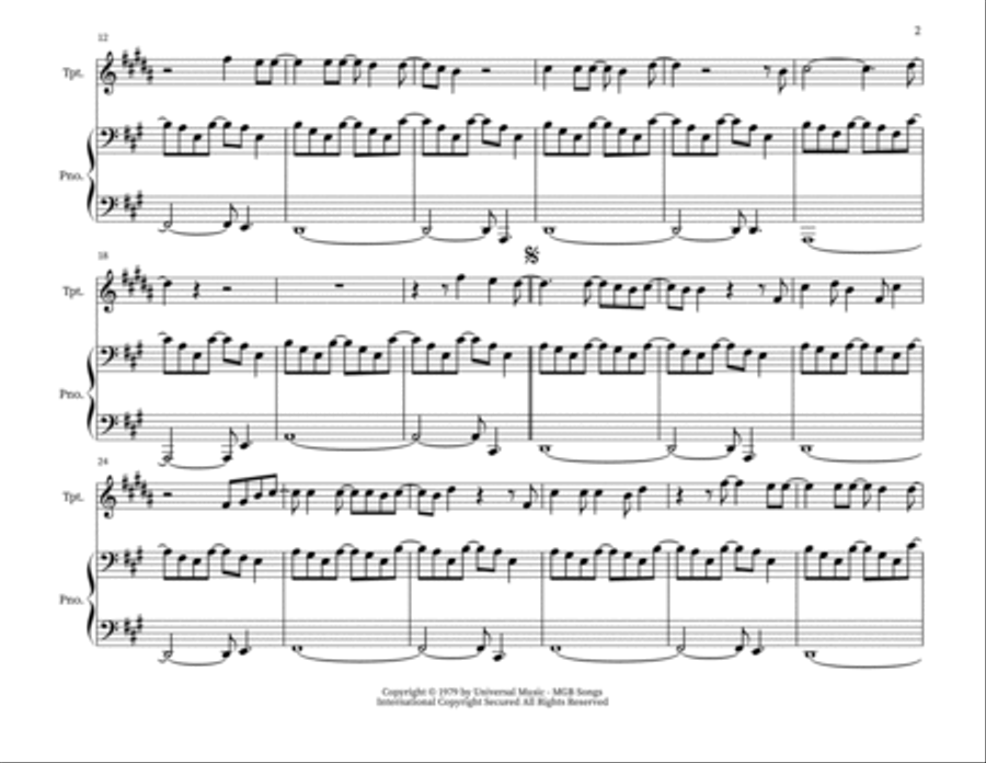 Sailing Trumpet Duet scores gallery preview page 2