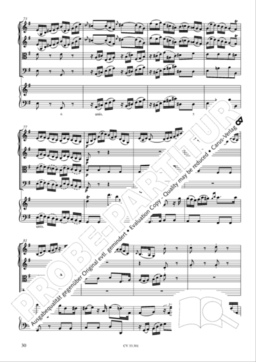 Concerto per il Cembalo in D Cello scores gallery preview page 31