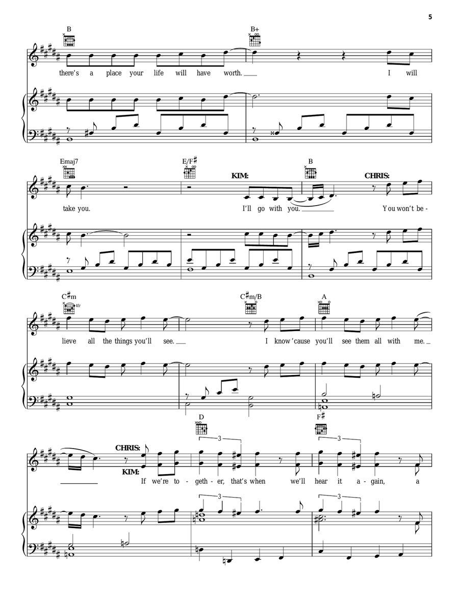 The Last Night Of The World (from Miss Saigon) Piano, Vocal, Guitar scores gallery preview page 5