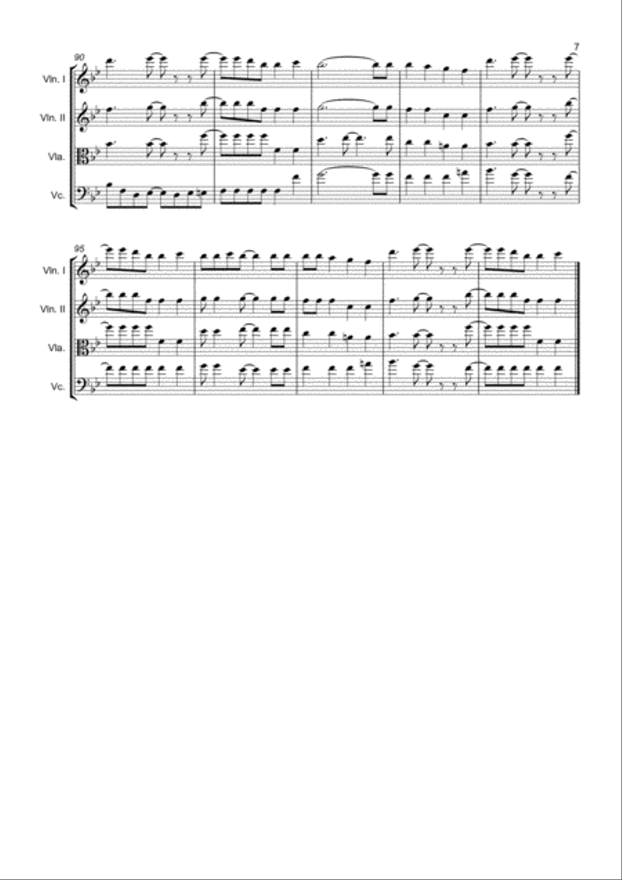 Livin' On A Prayer String Quartet scores gallery preview page 6