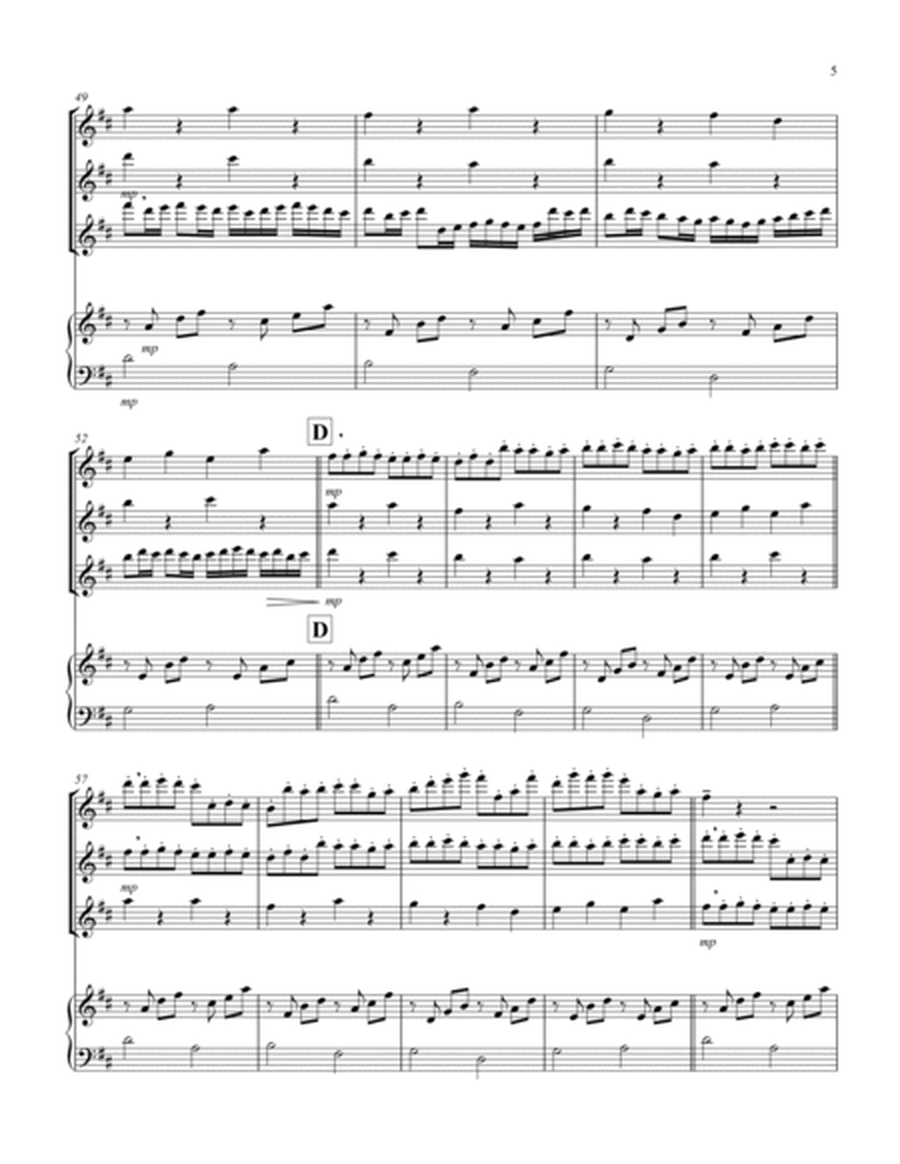 Canon in D (Pachelbel) (D) (Flute Trio, Keyboard)